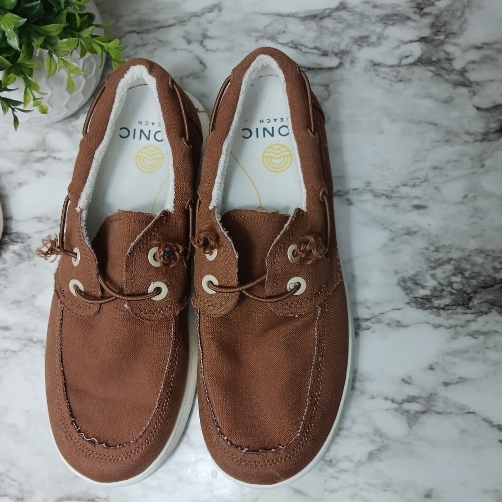 VIONIC Beach Mens 8 Brown Skipper Slip-On Casual Comfort Shoes - Picture 2 of 8